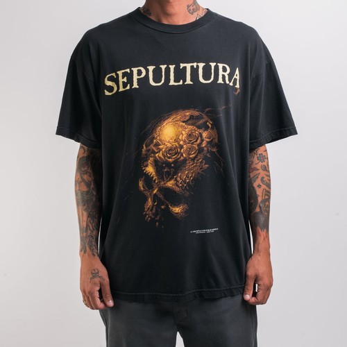 Shirt vintage 1996 sepultura - t-shirt,