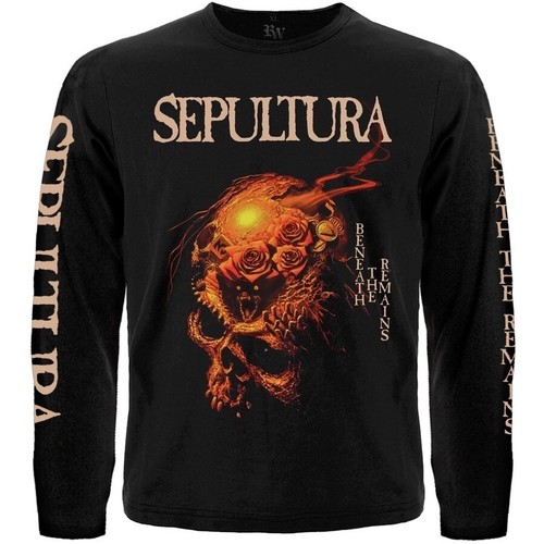 Shirt nera manica lunga - t-shirt,